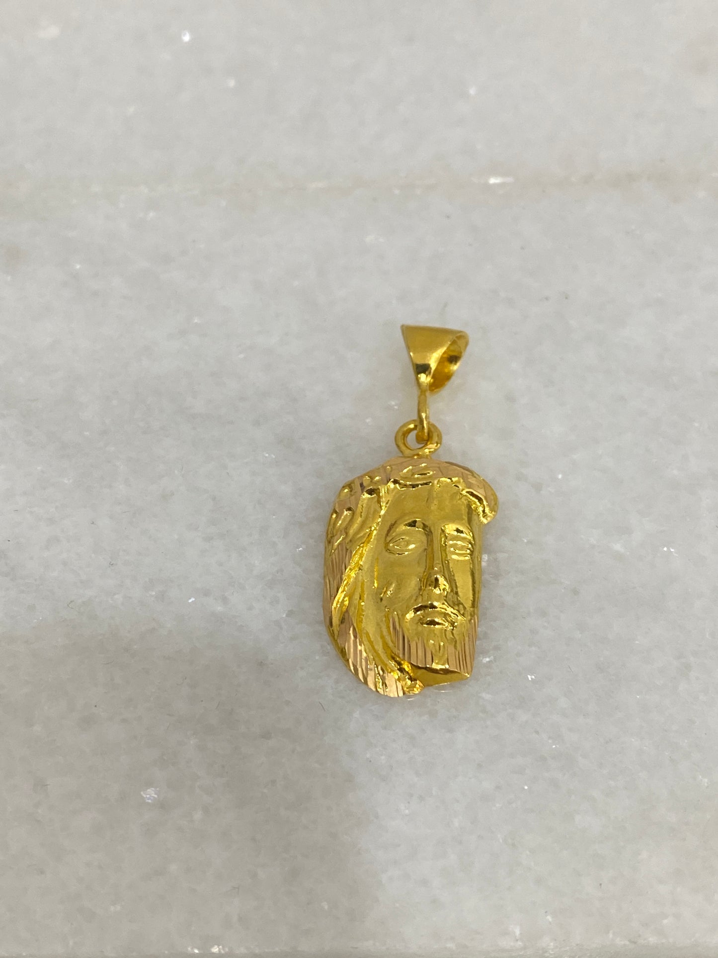 21K Gold Jesus Pendant