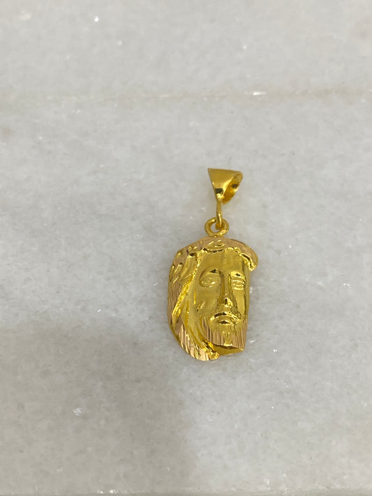 21K Gold Jesus Pendant