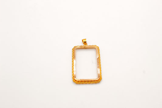 21K Gold Ounsa Frame Pendant