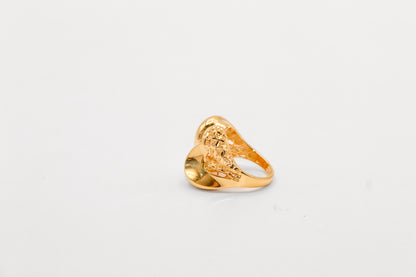 18K Gold Dome Ring