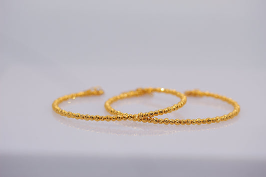 21k Gold Beaded Bracelets