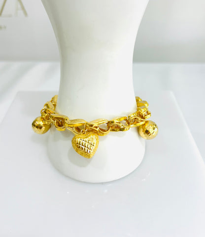 21K Gold Charm Bracelet