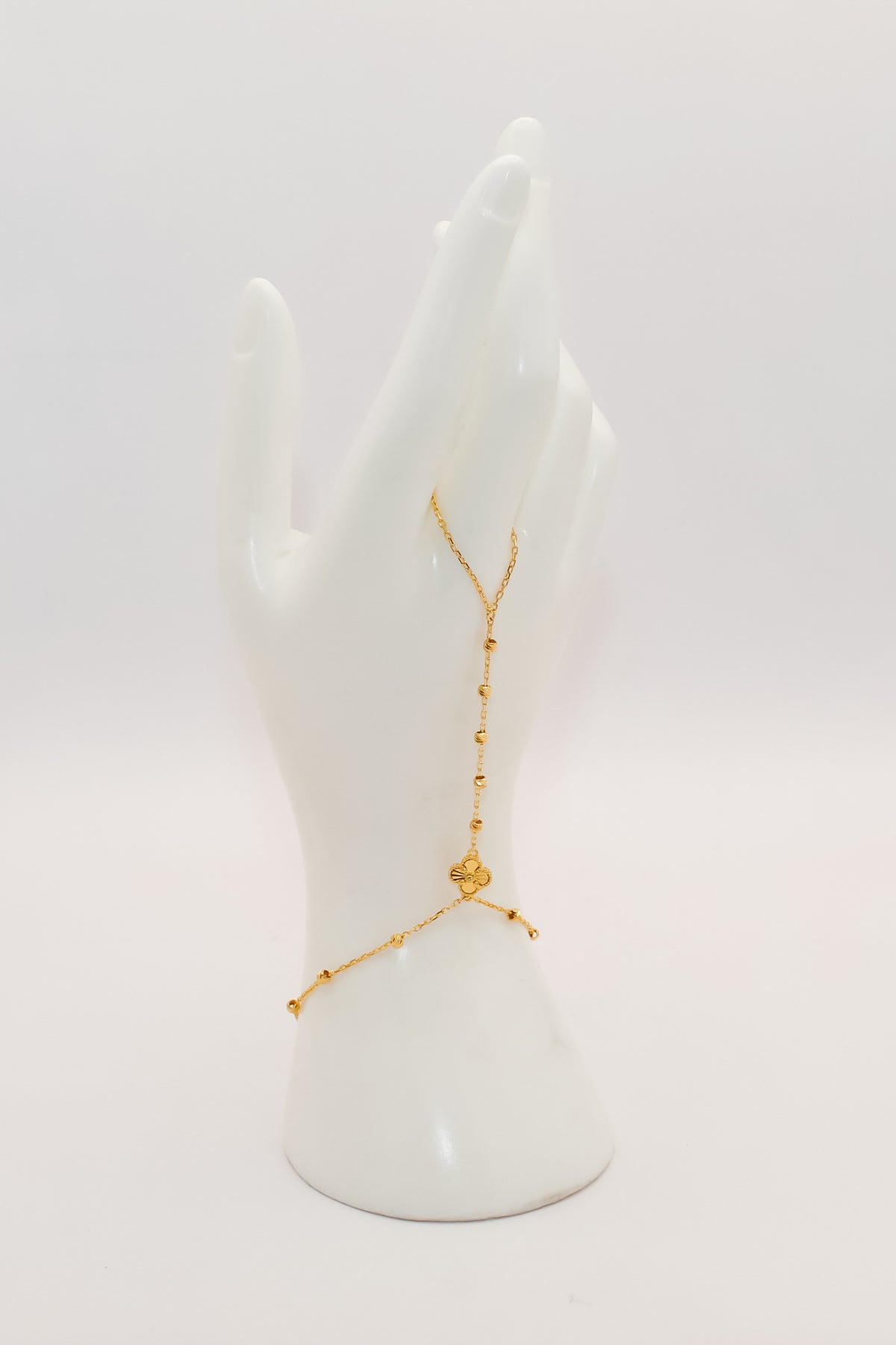 21k Gold beaded hand bracelet