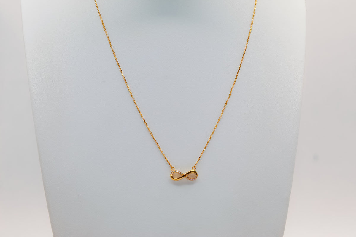 21K Gold Infinity Necklace