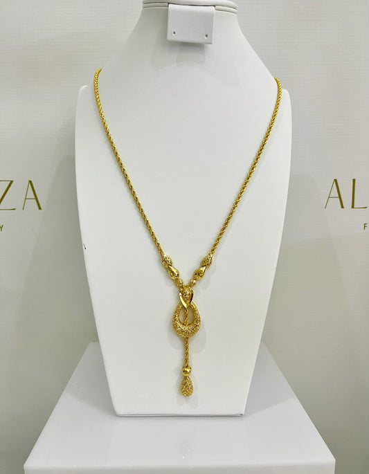 21k Gold Long Necklace