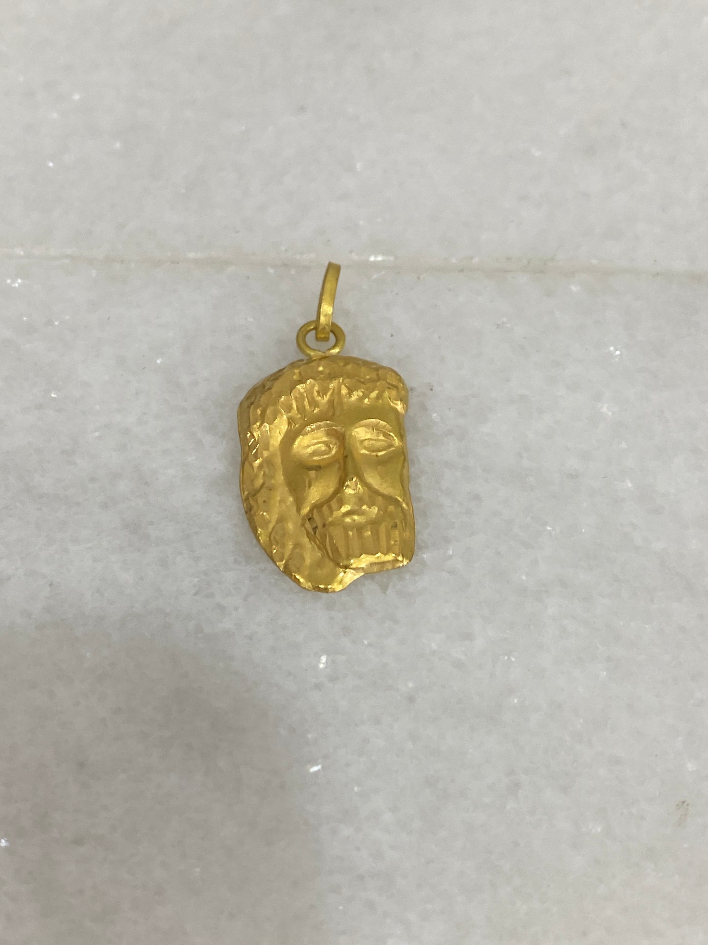 21k Gold Jesus pendant