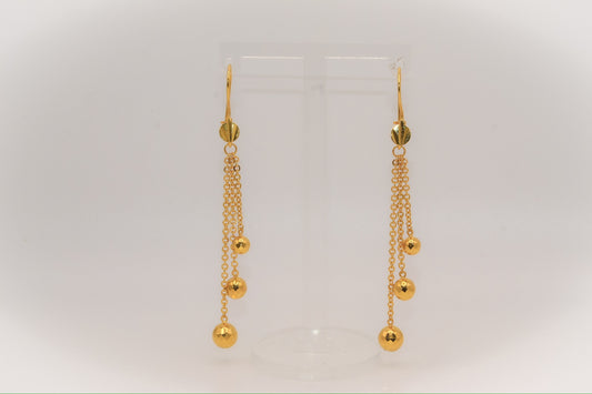 21K Gold Dangle Earrings