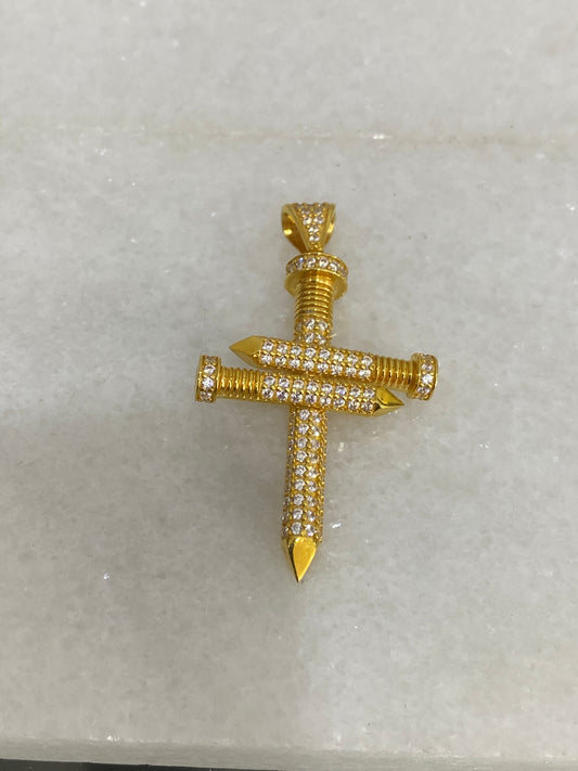 21k Gold Cross Pendant