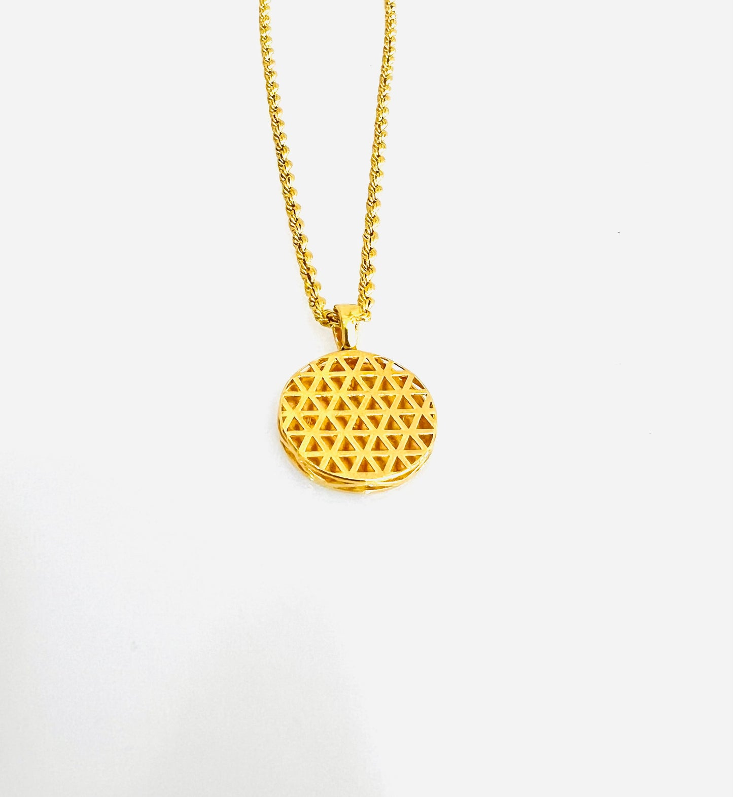 21k Gold Palestine Medal Necklace