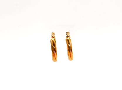 21k gold small Hoop earrings