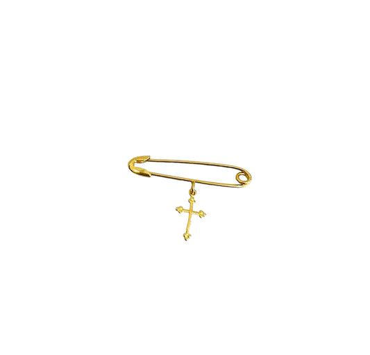 21K Gold Baby Cross Pin