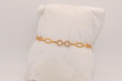 21K Gold Infinity Bracelet