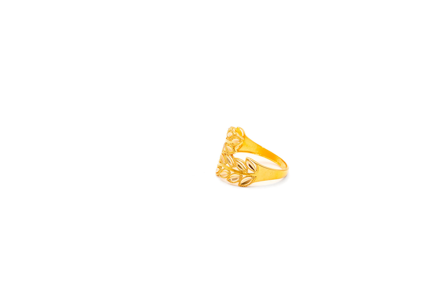 21K Gold Leaf Ring