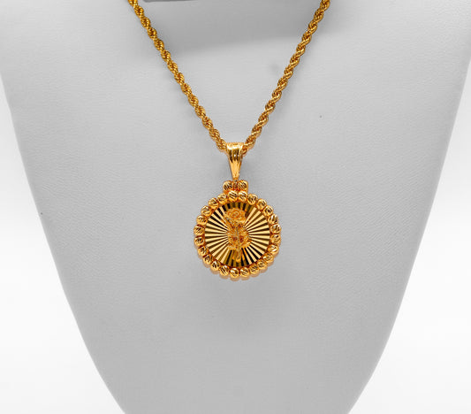 21K Small Round Himo Pendant