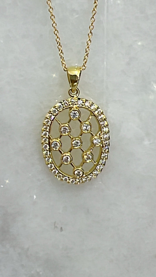 18k Gold .58 Carat Diamond Necklace
