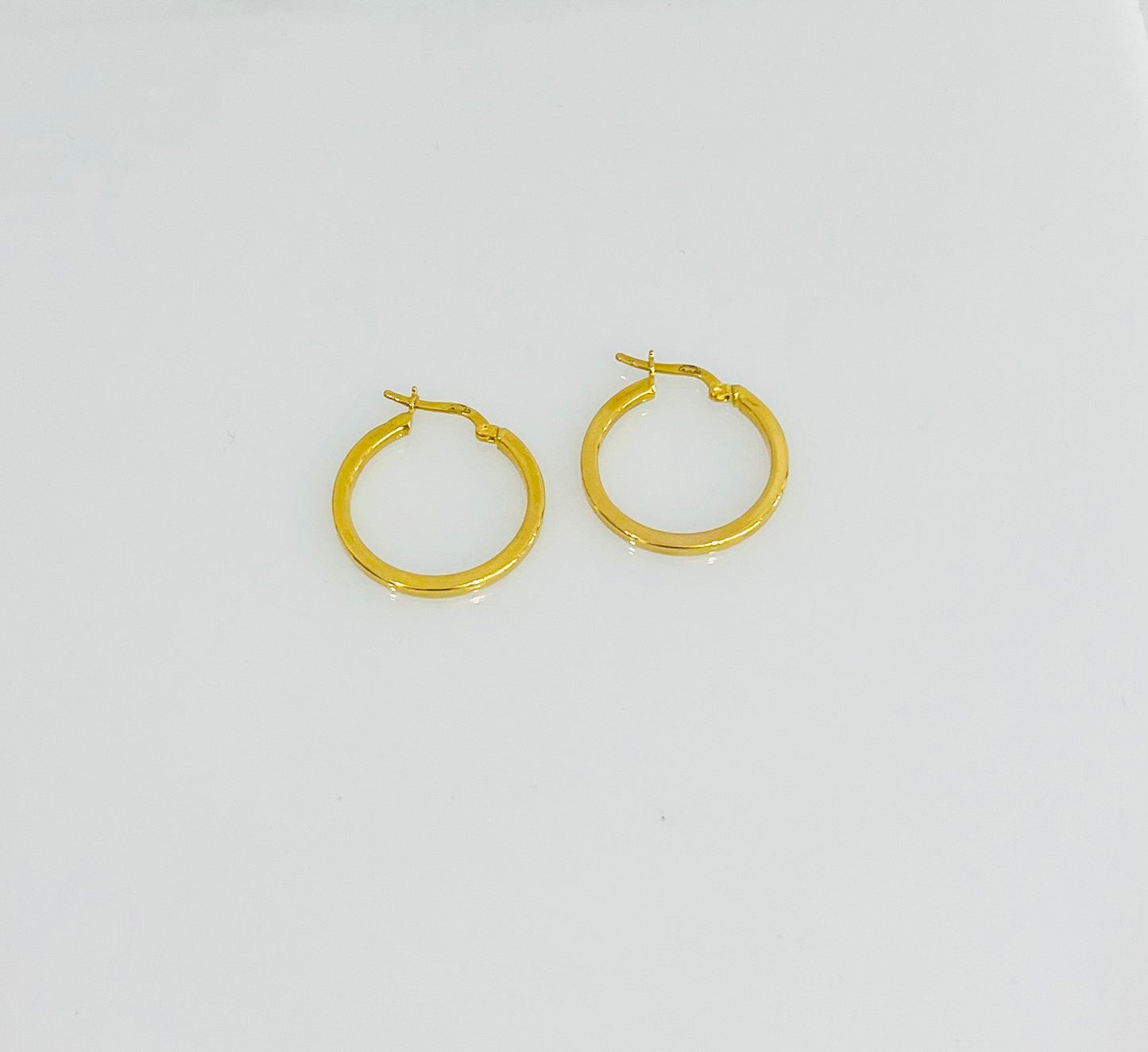 21k Gold Hoop Earrings