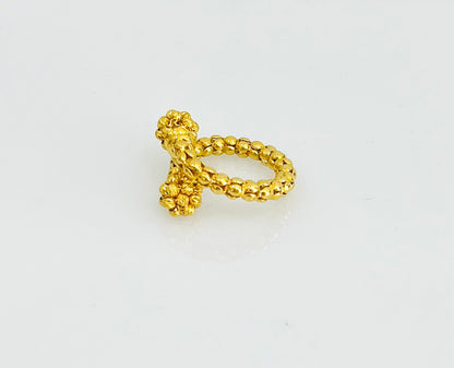 21k Gold Himo Beaded Ring