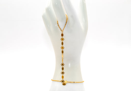 21K Gold Hand Bracelet