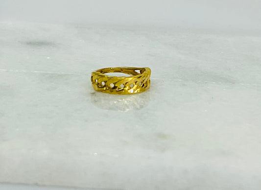 21k Gold Link Ring