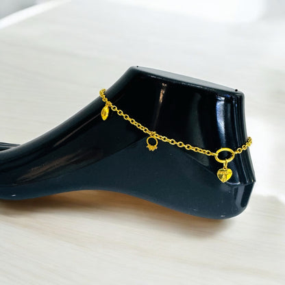 21k Gold Charm Anklet