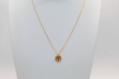 21K Gold Tree Necklace