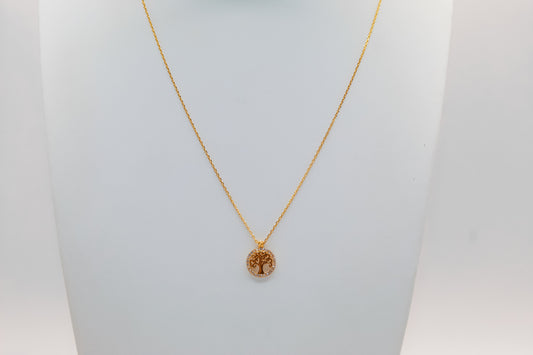 21K Gold Tree Necklace