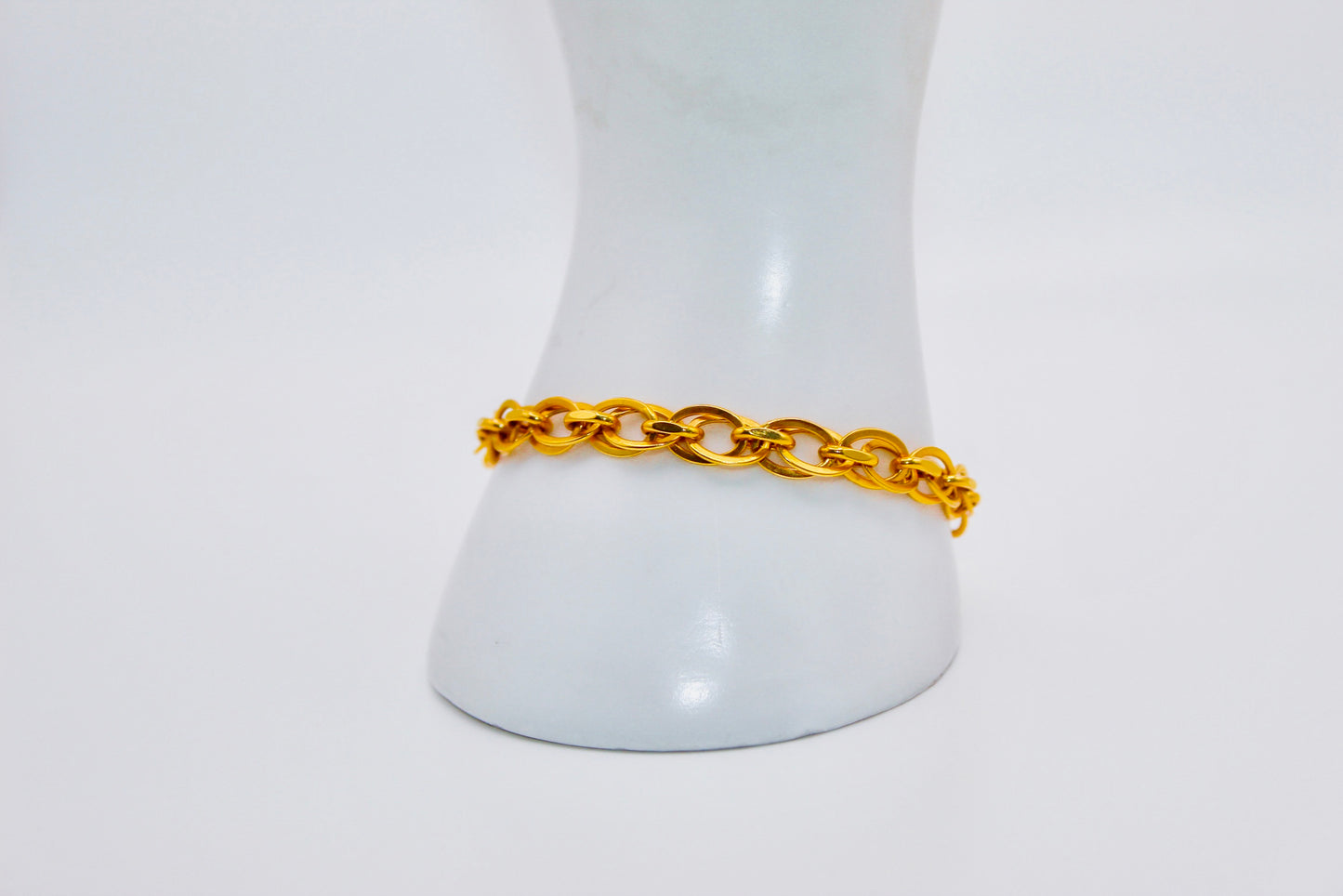 21k Gold Double Link Bracelet