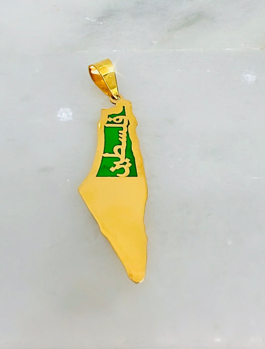 21k Gold Palestine Pendant