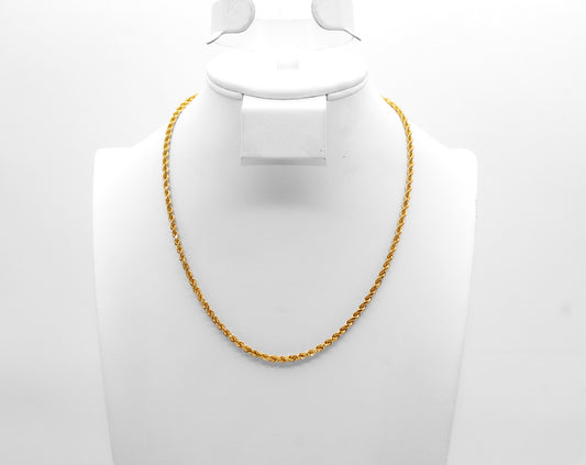 21K Gold Solid Rope Chain