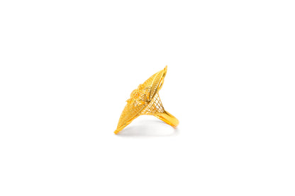 21K Gold Oblong Ring
