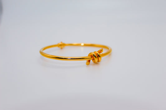 21k Gold Not Bangle Bracelet