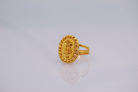 21k Gold Himo Rose  Ring