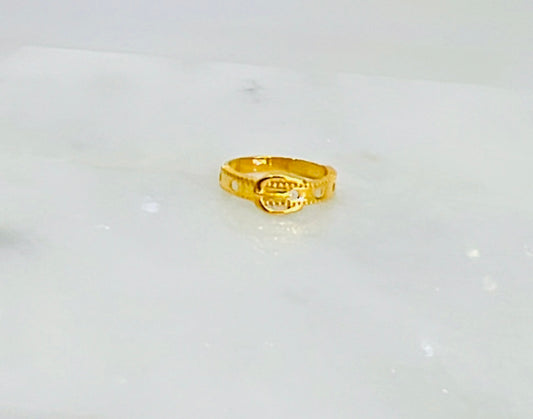 21k Gold Buckle Ring