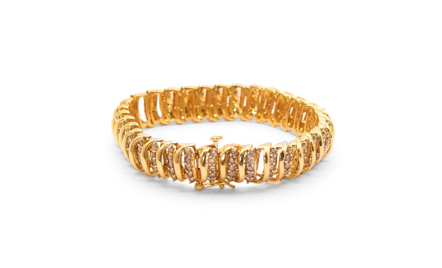 10K Gold Diamond 5 Carat Tennis Bracelet