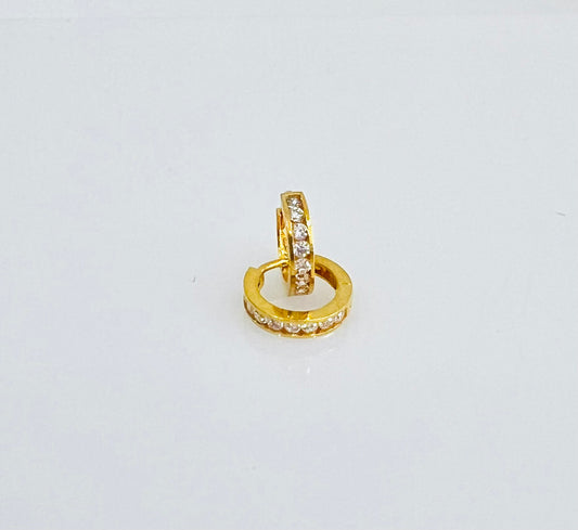 21k Gold Zirconia Cuff Earrings