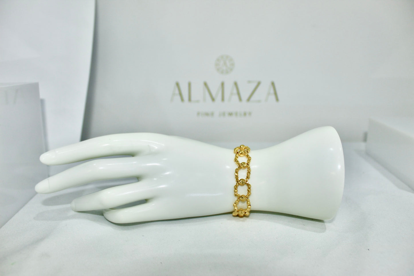 21k Gold Beaded Bracelet