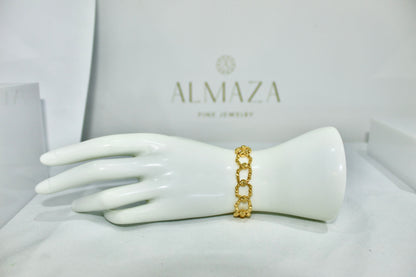 21k Gold Beaded Bracelet