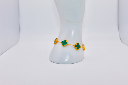 21k Gold Malachite Bracelet