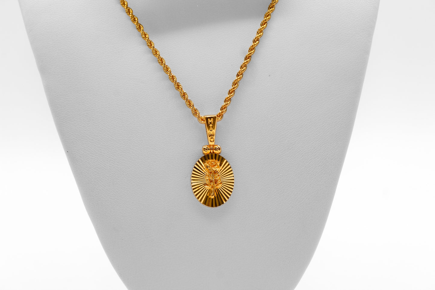 21K Gold Small Oval Himo Pendant