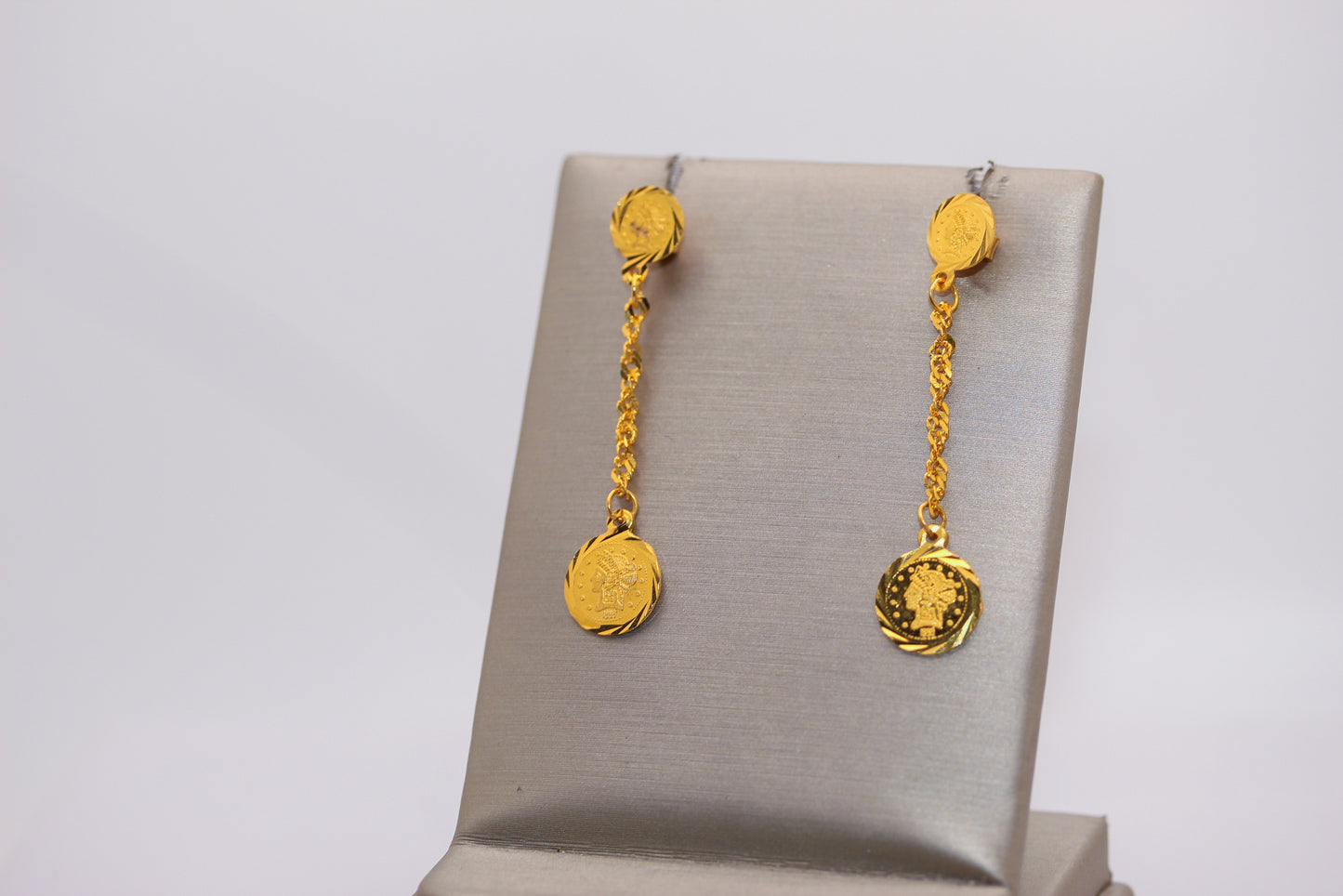 21k Gold Coin Earrings