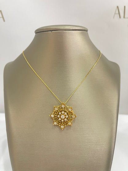 14k Gold 2 Carat Diamond Pin / Necklace