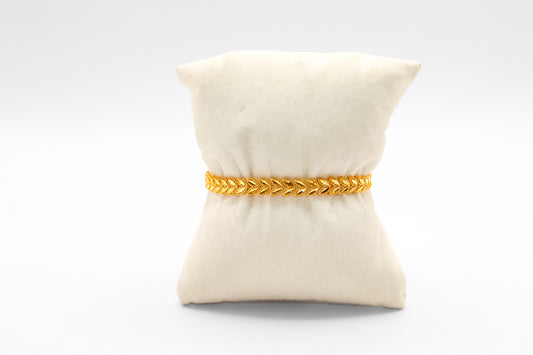 21K Gold Leaf Motif Bracelet