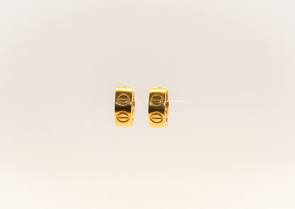21K Gold Mini Huggies Earrings