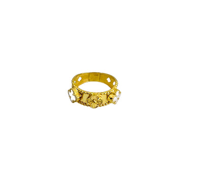 21k Gold  Mother Of Pearl Ring