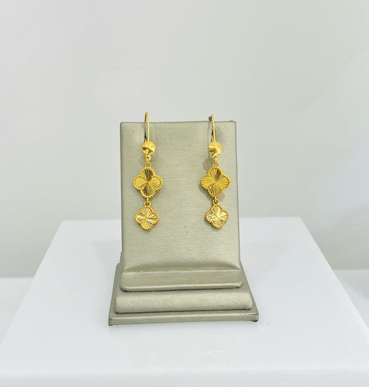 21k Gold 2 Tier Earrings