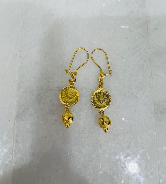 21k Gold Coin Earrings