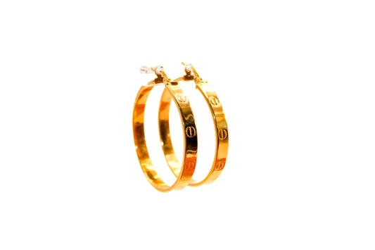 21K Gold Hoop Earrings