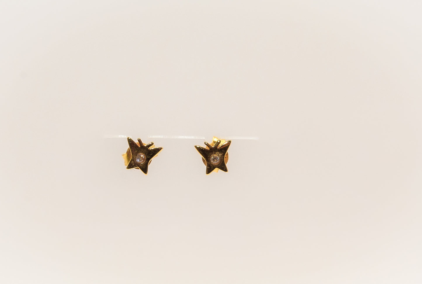 21K Gold Mini Butterfly Kids Stud Earrings