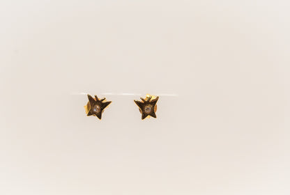 21K Gold Mini Butterfly Kids Stud Earrings