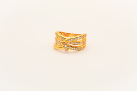 21K Gold Studded Ring